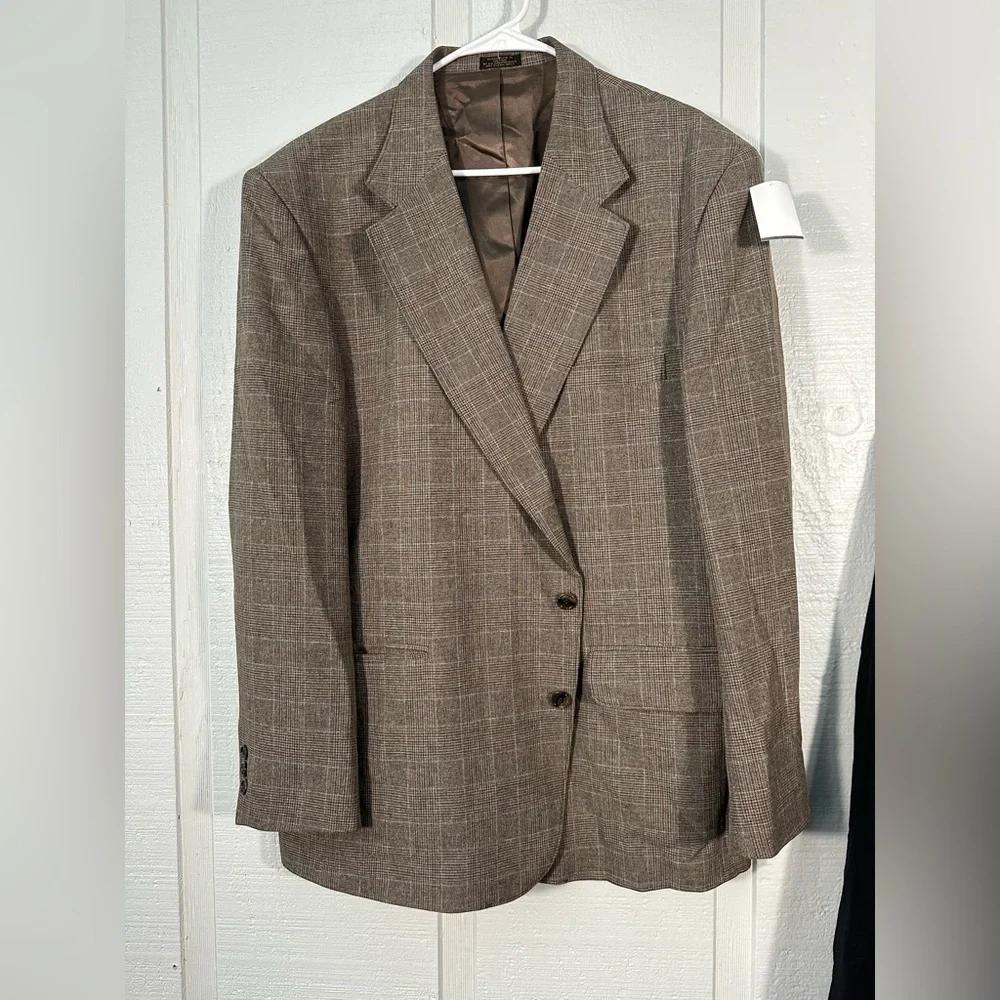 John L. Blair Personal Choice Brown Men’s Sport Coat No SZ See  Measurements EUC